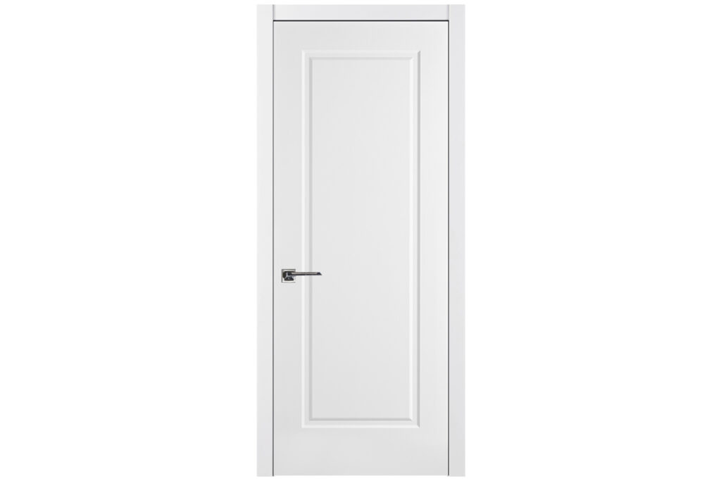 Nova 1 Panel Soft White Laminated Traditional Interior Door - Single Door