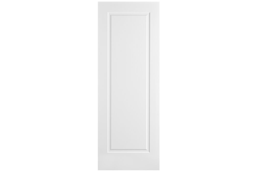 Nova 1 Panel Soft White Laminated Traditional Interior Door - Slab