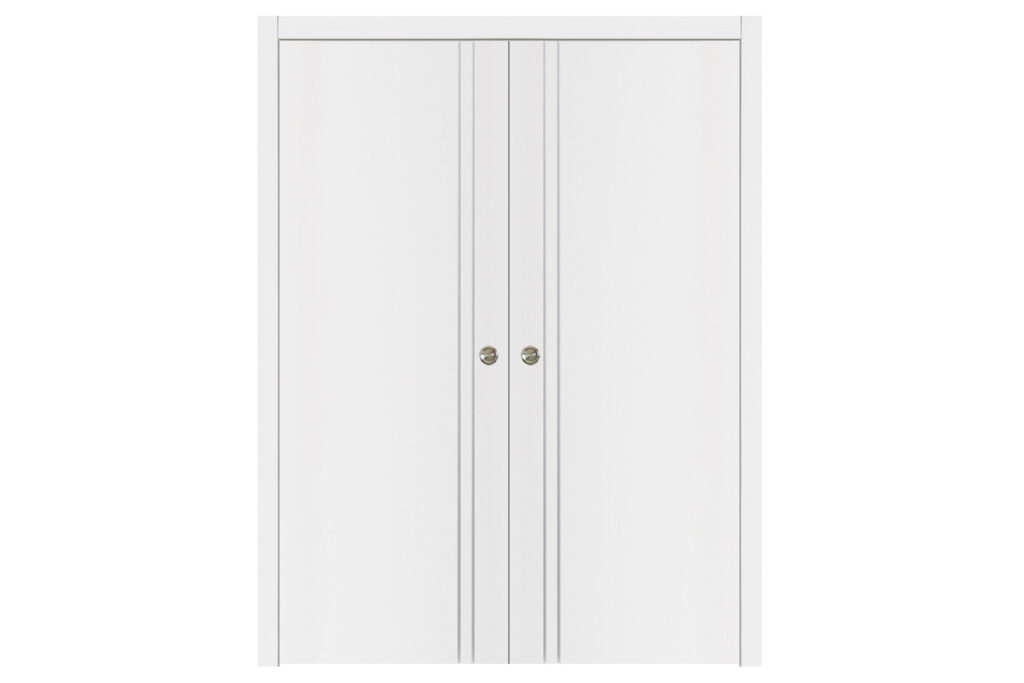 Nova Glam G-Pro 002 Soft White Laminated Modern Interior Door - Double Pocket
