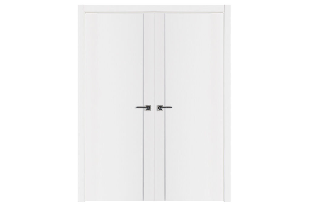 Nova Glam G-Pro 003 Soft White Laminated Modern Interior Door - Double Door
