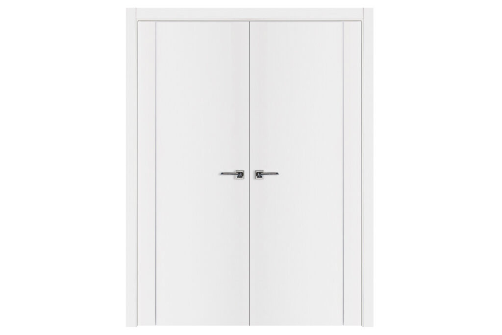 Nova Glam G-Pro 005 Soft White Laminated Modern Interior Door - Double Door