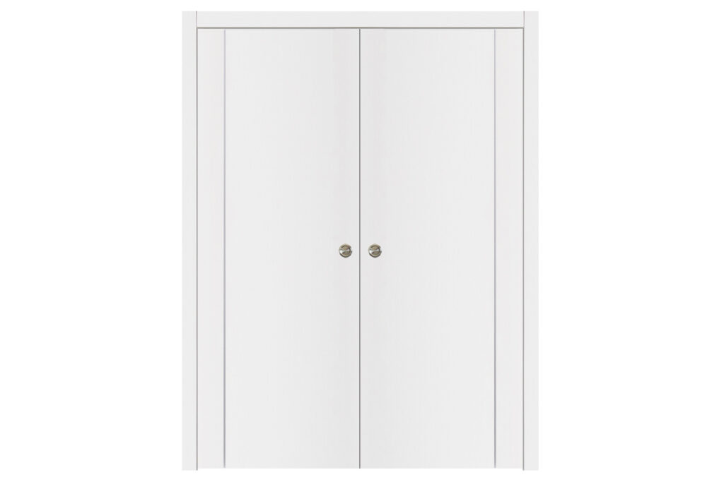 Nova Glam G-Pro 005 Soft White Laminated Modern Interior Door - Double Pocket