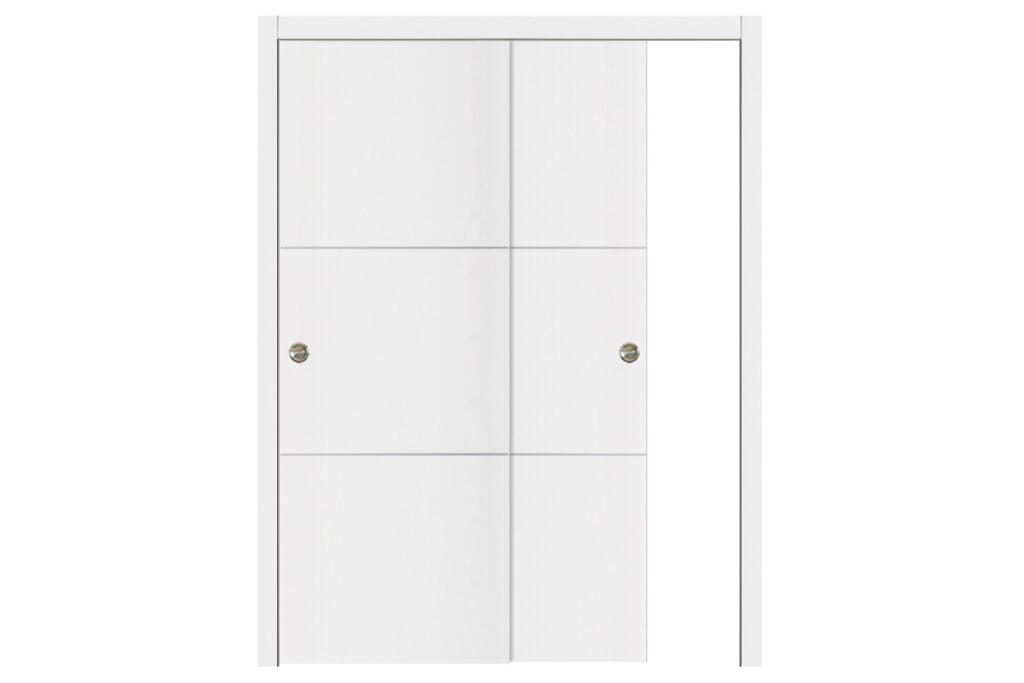 Nova Glam G-Pro 006 Soft White Laminated Modern Interior Door - Bypass Door