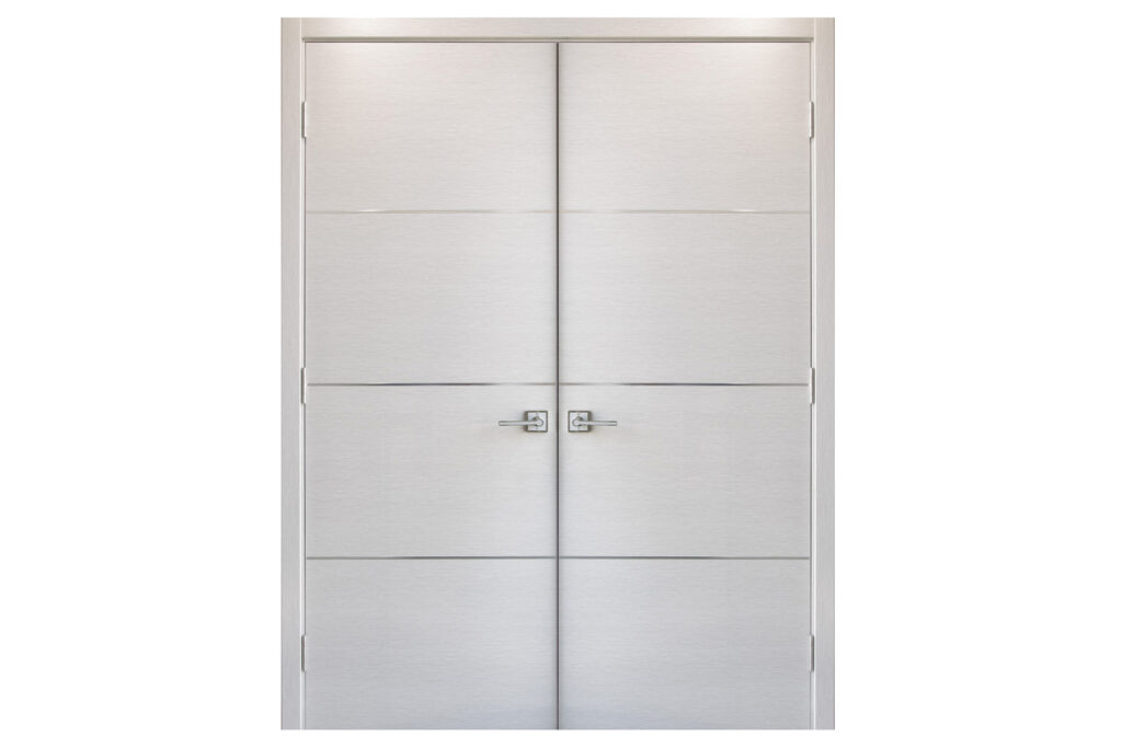 Nova HG-008 White Wenge Laminated Modern Interior Door - Double Door