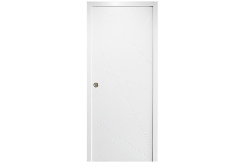 Nova HM-419 Pure White Laminated Modern Interior Door - Single Pocket
