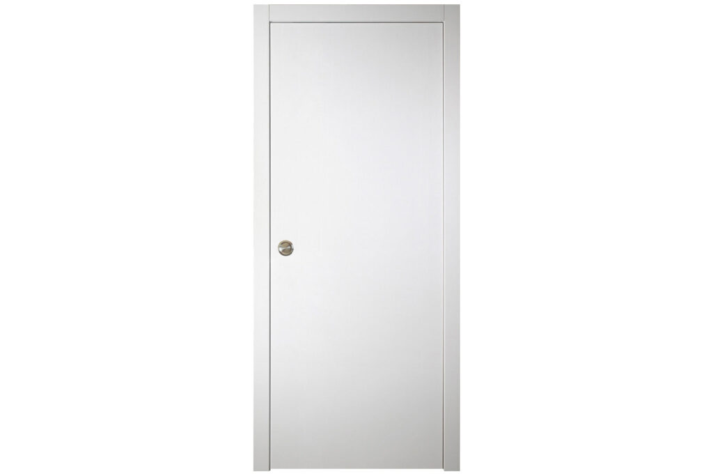 Nova Italia Flush 01 Alaskan White Laminate Interior Door - Single Pocket