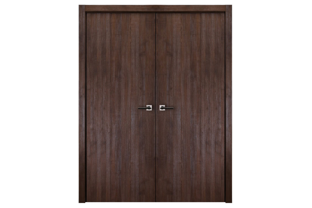Nova Italia Flush 01 Prestige Brown Laminate Interior Door - Double Door