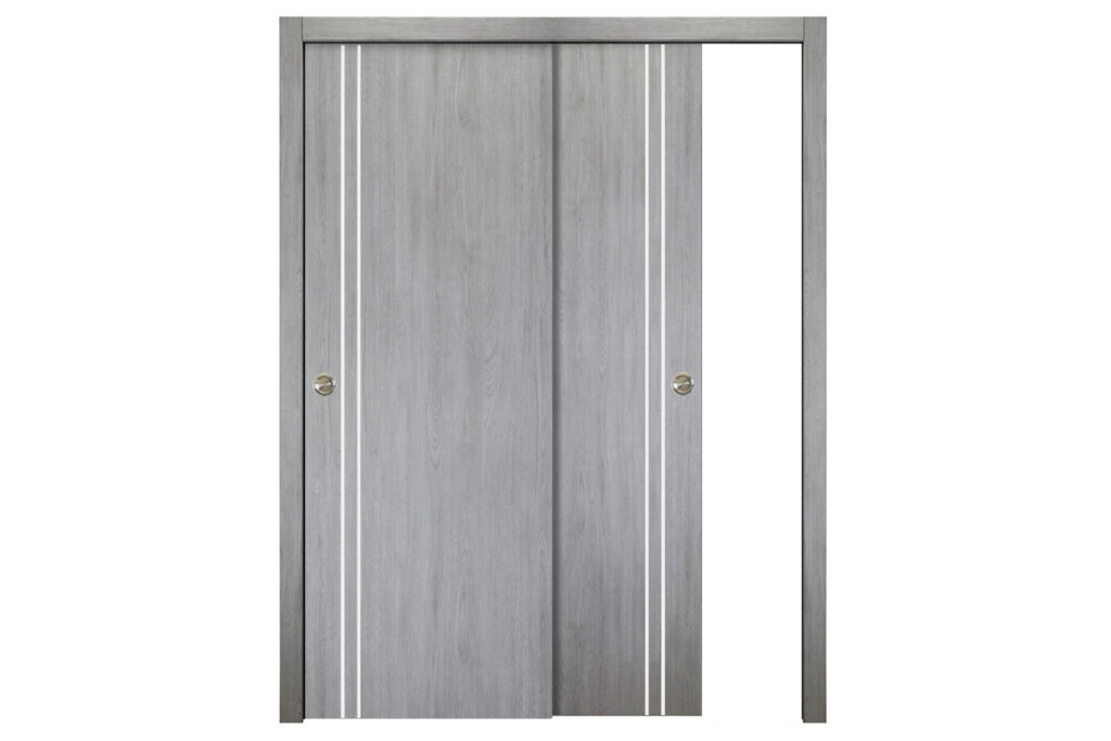 Nova Italia Flush 02 Light Grey Laminate Interior Door - Bypass Door