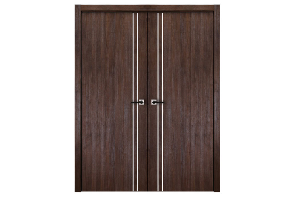 Nova Italia Flush 02 Prestige Brown Laminate Interior Door - Double Door