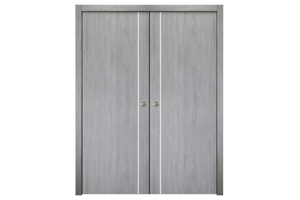 Nova Italia Flush 03 Light Grey Laminate Interior Door - Double Pocket