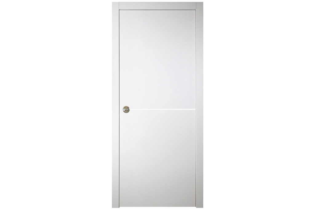 Nova Italia Flush 07 Alaskan White Laminate Interior Door - Single Pocket