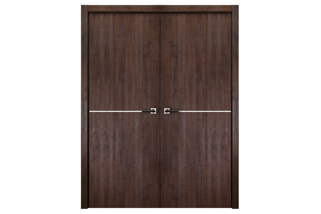 Nova Italia Flush 07 Prestige Brown Laminate Interior Door - Double Door