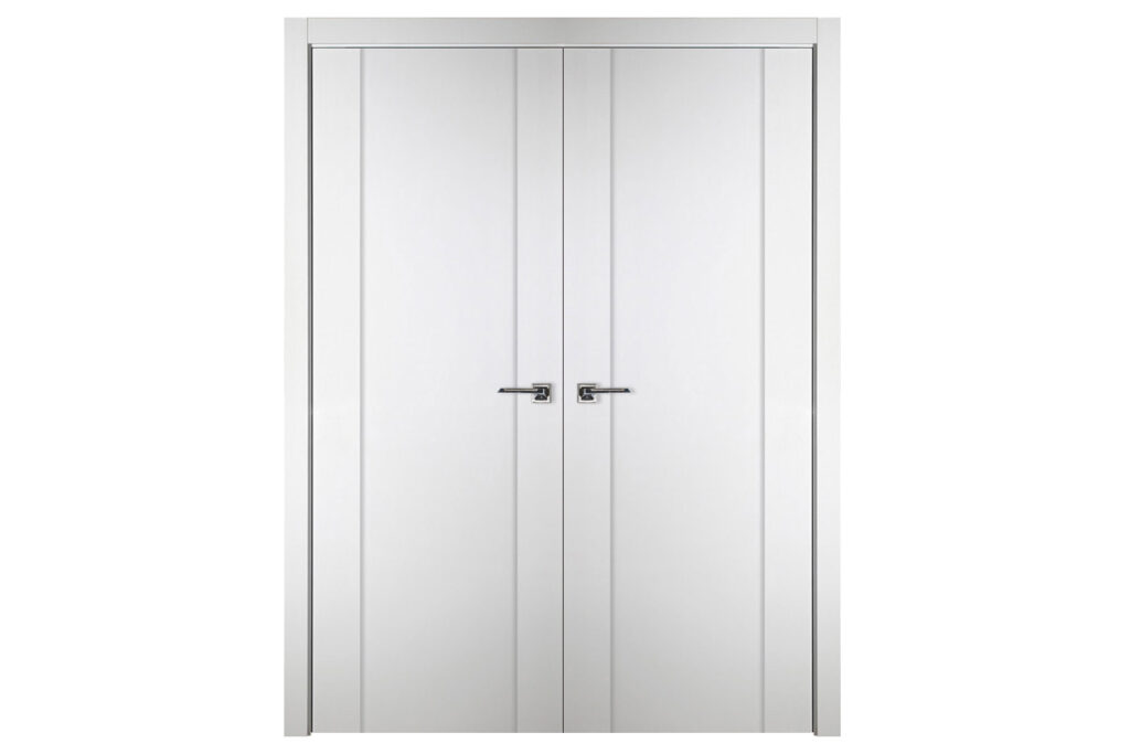 Nova Italia Stile 01 Alaskan White Laminate Interior Door - Double Door