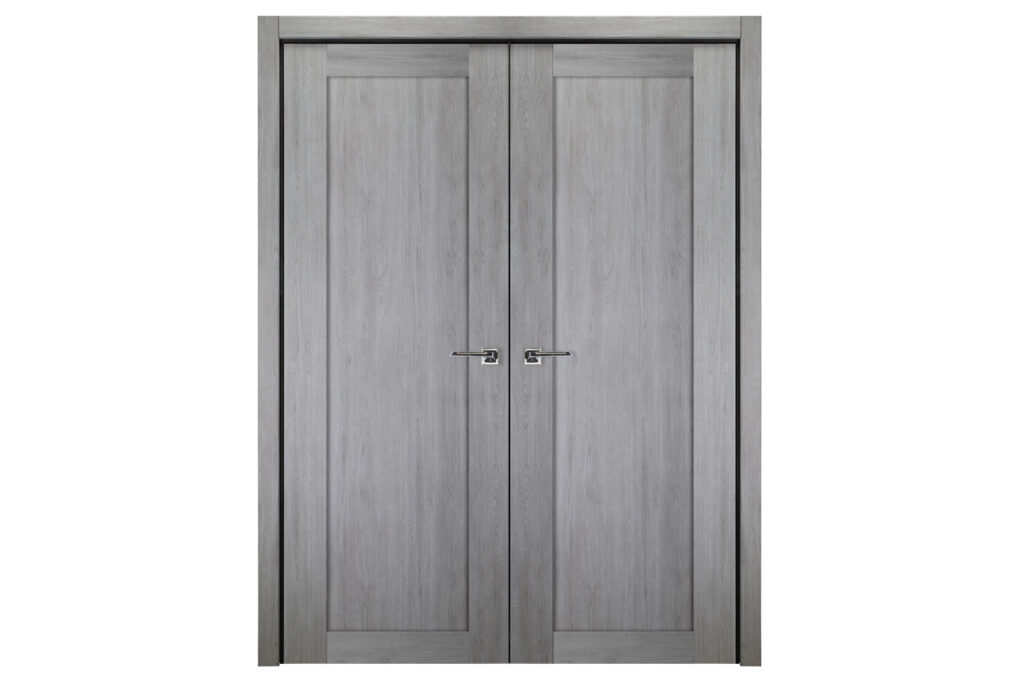 Nova Italia Stile 1 Lite Light Grey Laminate Interior Door - Double Door