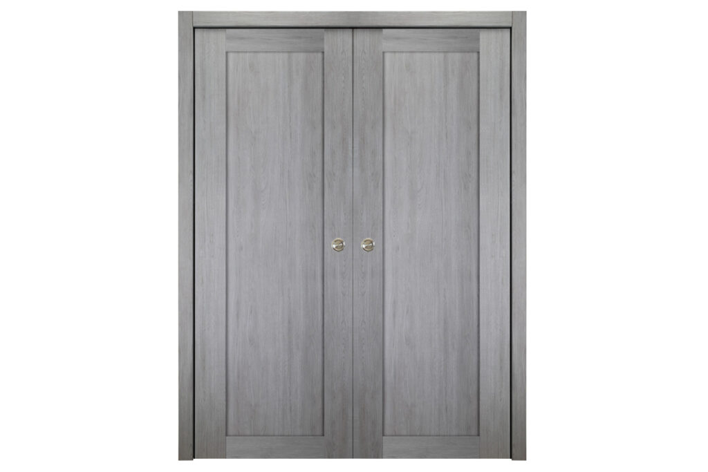 Nova Italia Stile 1 Lite Light Grey Laminate Interior Door - Double Pocket