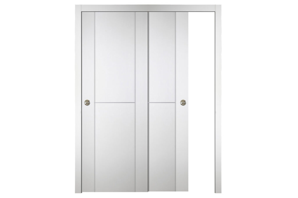 Nova Italia Stile 1H Alaskan White Laminate Interior Door - Bypass Door
