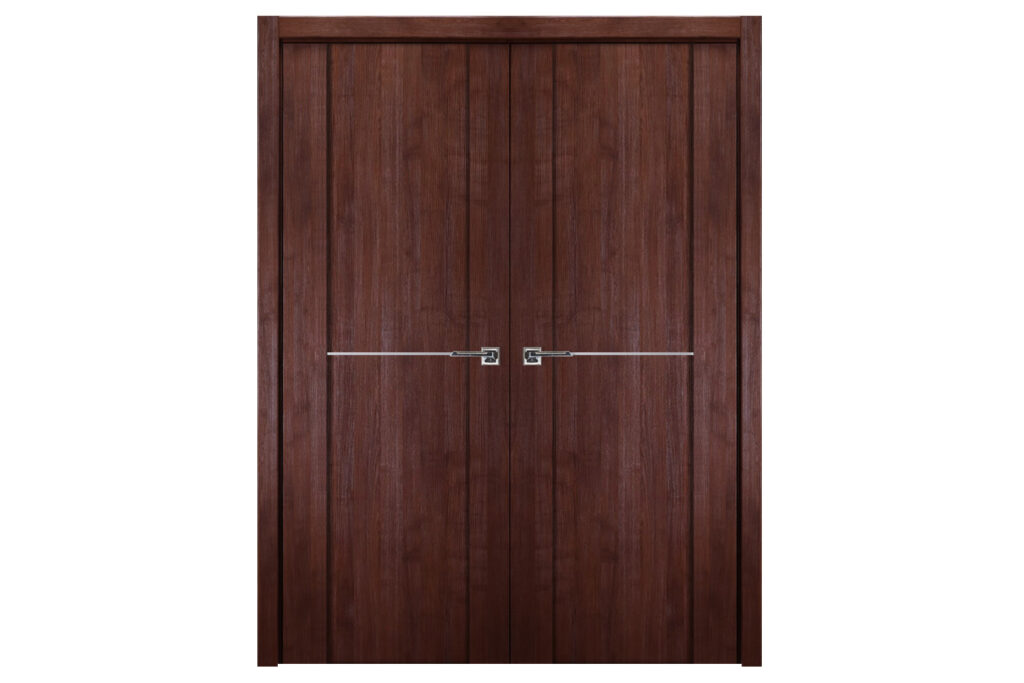 Nova Italia Stile 1H Prestige Brown Laminate Interior Door - Double Door