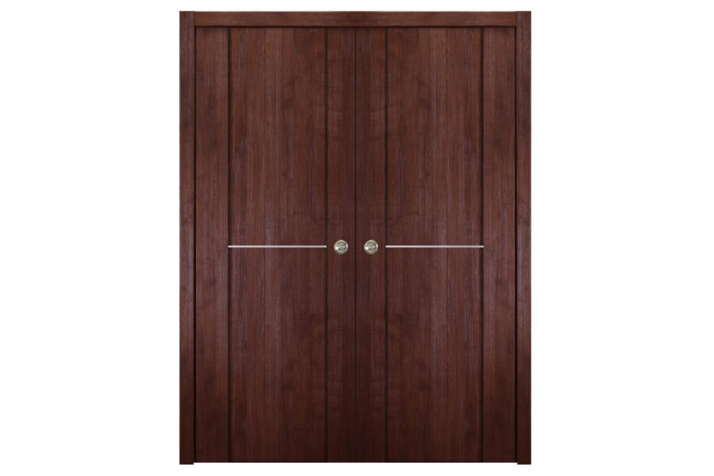 Nova Italia Stile 1H Prestige Brown Laminate Interior Door - Double Pocket