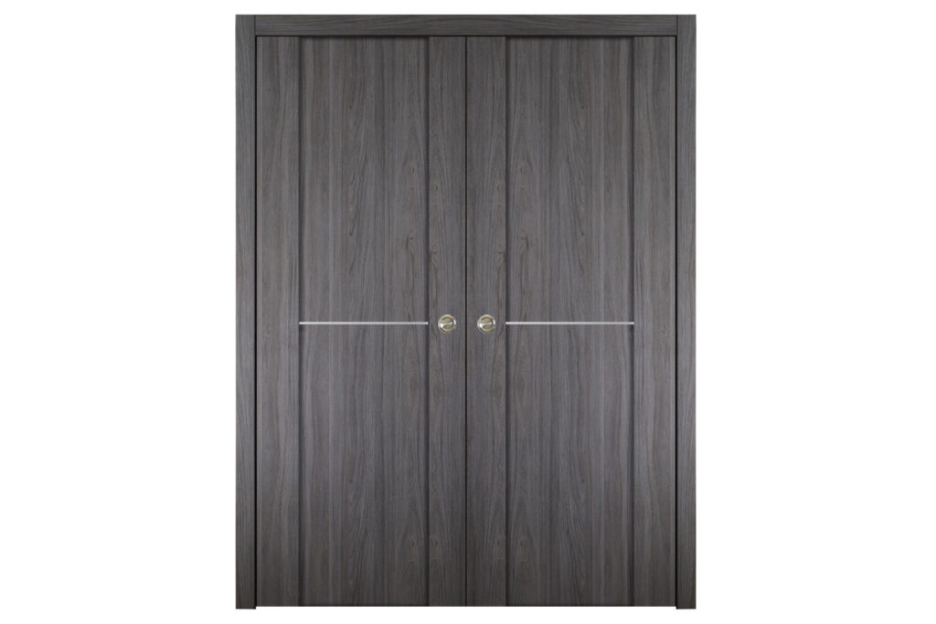 Nova Italia Stile 1H Swiss Elm Laminate Interior Door - Double Pocket