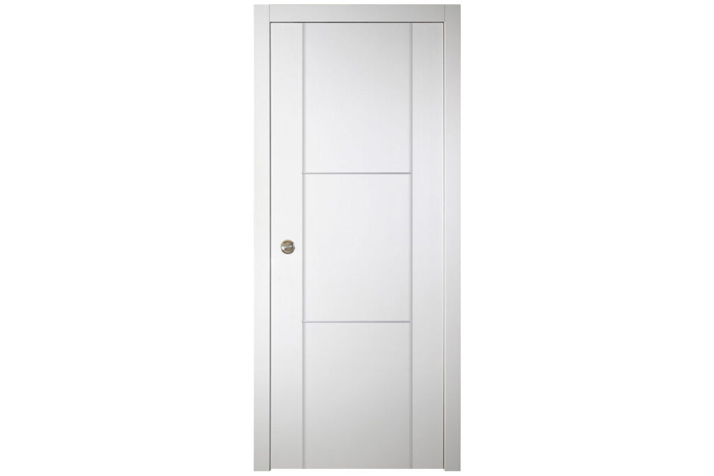Nova Italia Stile 2H Alaskan White Laminate Interior Door - Single Pocket