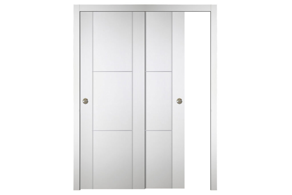 Nova Italia Stile 2H Alaskan White Laminate Interior Door - Bypass Door