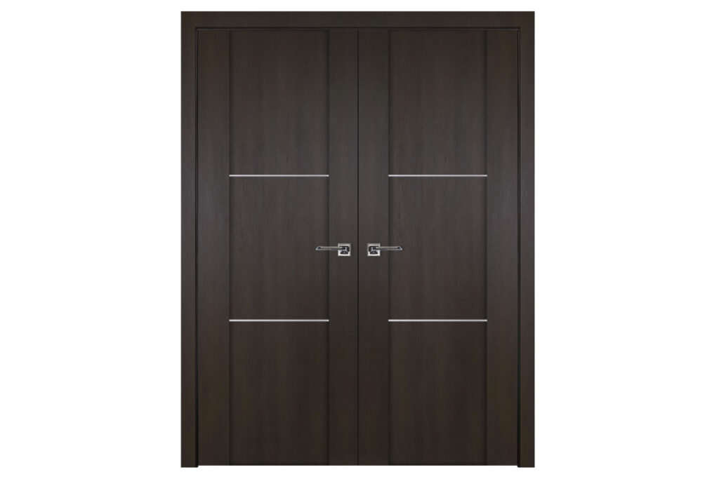 Nova Italia Stile 2H Premium Wenge Laminate Interior Door - Double Door