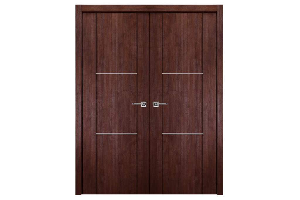 Nova Italia Stile 2H Prestige Brown Laminate Interior Door - Double Door