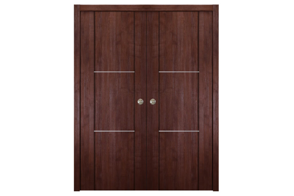 Nova Italia Stile 2H Prestige Brown Laminate Interior Door - Double Pocket