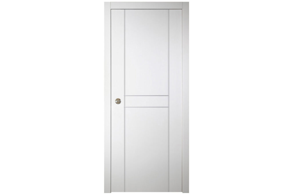 Nova Italia Stile 2HC Alaskan White Laminate Interior Door - Single Pocket