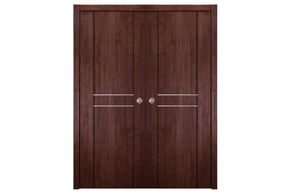 Nova Italia Stile 2HC Prestige Brown Laminate Interior Door - Double Pocket