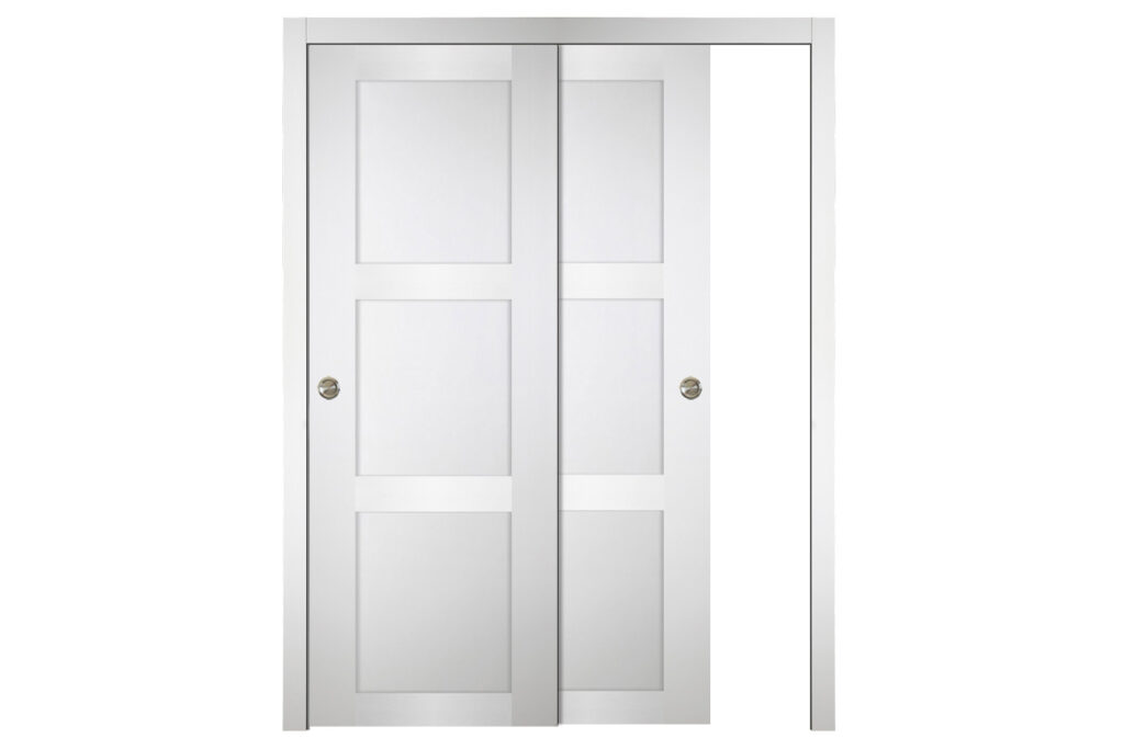Nova Italia Stile 3 Lite Alaskan White Laminate Interior Door - Bypass Door