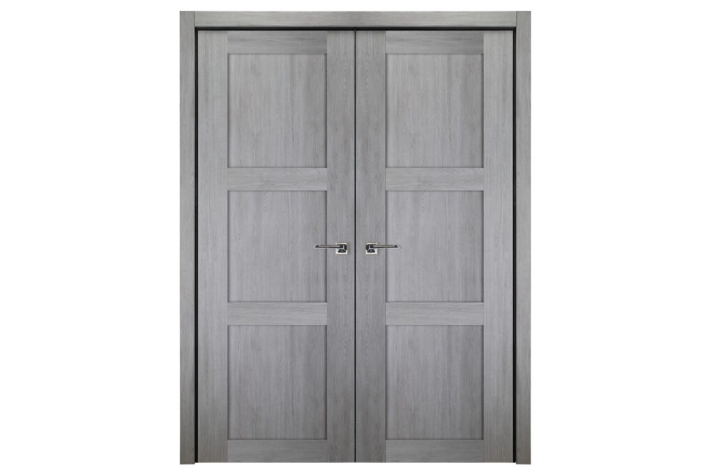 Nova Italia Stile 3 Lite Light Grey Laminate Interior Door - Double Door