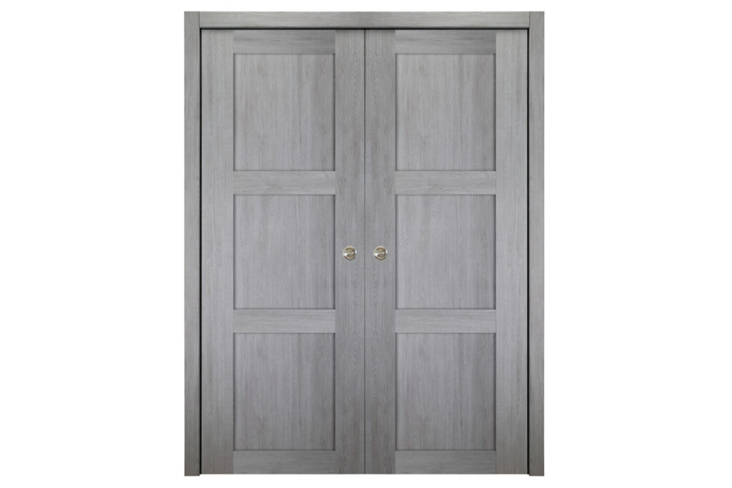 Nova Italia Stile 3 Lite Light Grey Laminate Interior Door - Double Pocket