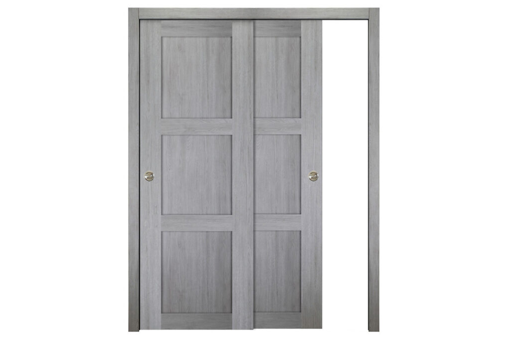 Nova Italia Stile 3 Lite Light Grey Laminate Interior Door - Bypass Door