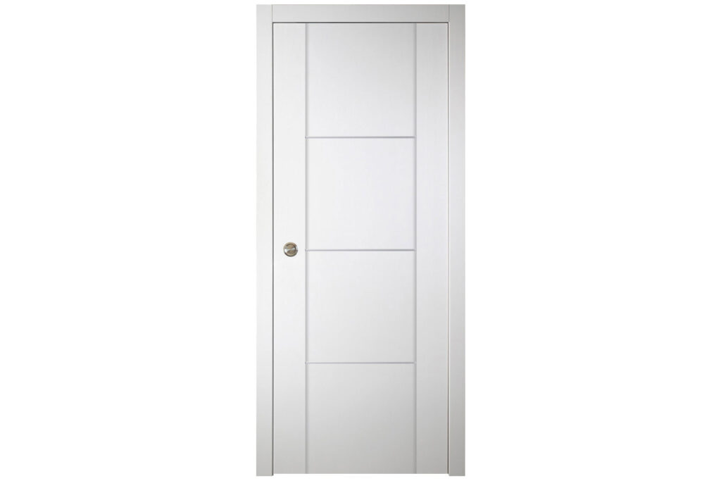 Nova Italia Stile 3H Alaskan White Laminate Interior Door - Single Pocket