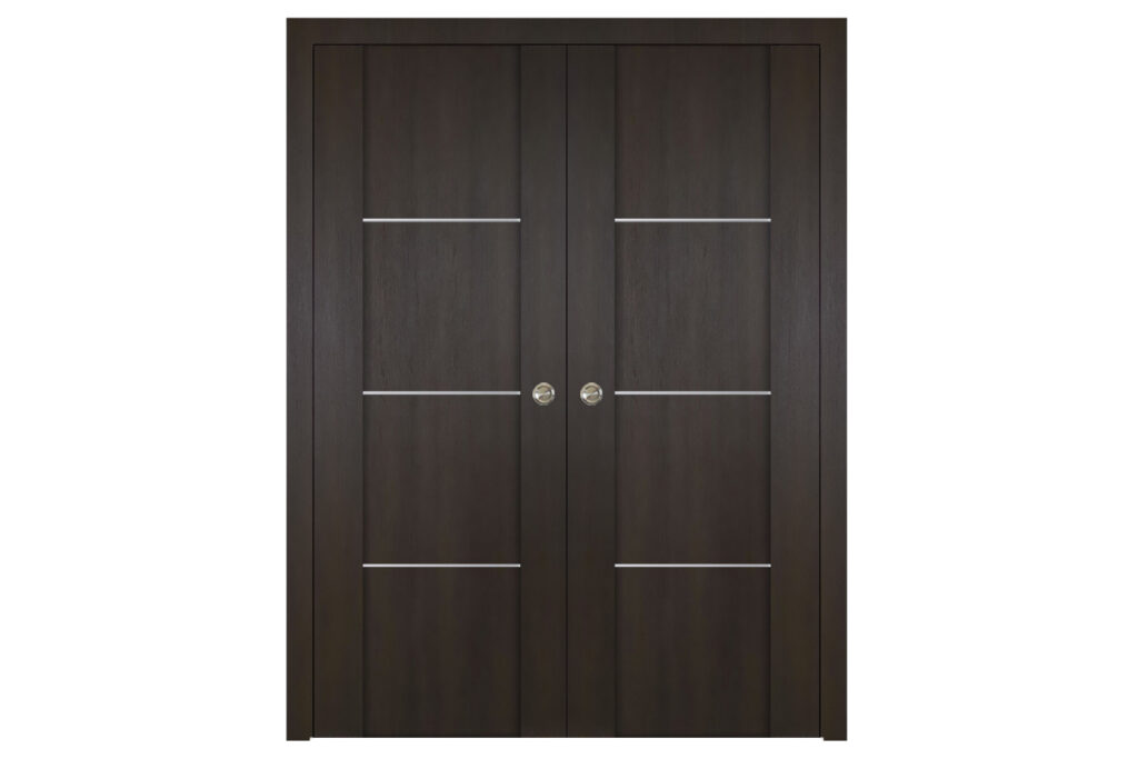 Nova Italia Stile 3H Premium Wenge Laminate Interior Door - Double Pocket