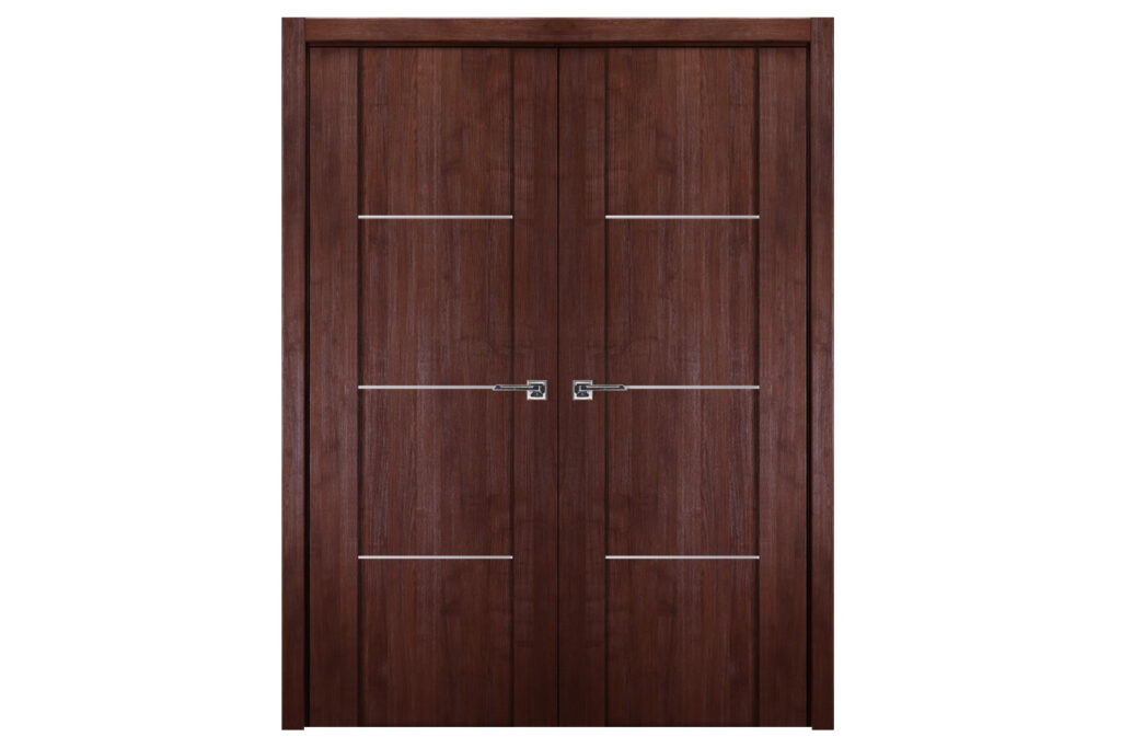 Nova Italia Stile 3H Prestige Brown Laminate Interior Door - Double Door