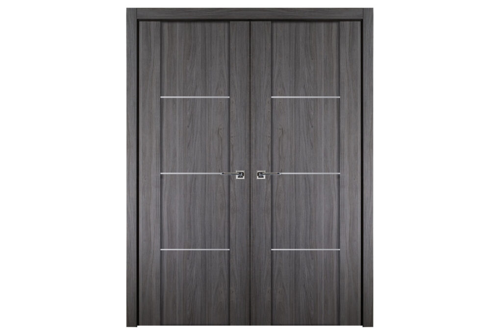 Nova Italia Stile 3H Swiss Elm Laminate Interior Door - Double Door