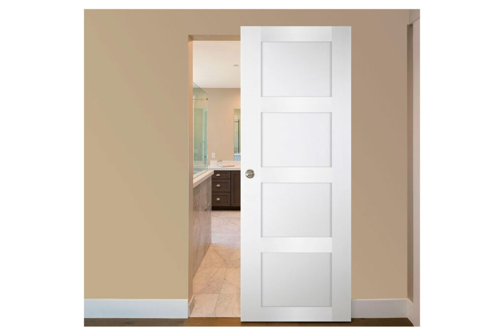 Nova Italia Stile 4 Lite Alaskan White Laminate Interior Door - Magic Door