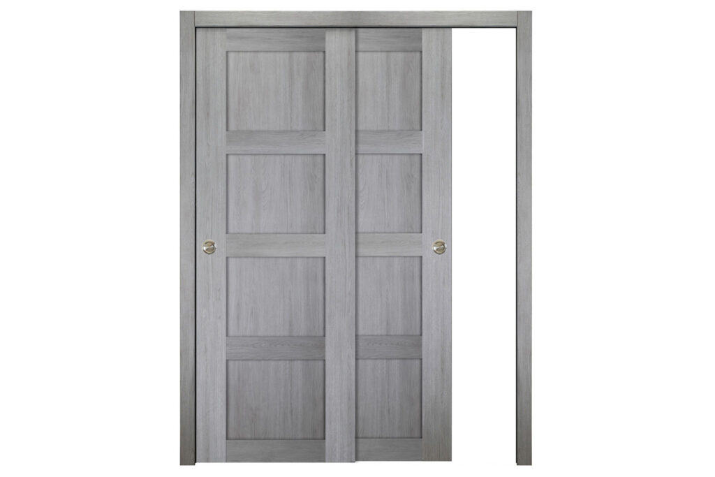 Nova Italia Stile 4 Lite Light Grey Laminate Interior Door - Bypass Door