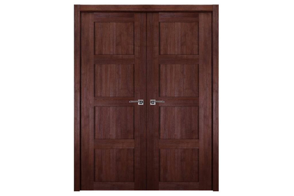 Nova Italia Stile 4 Lite Prestige Brown Laminate Interior Door - Double Door