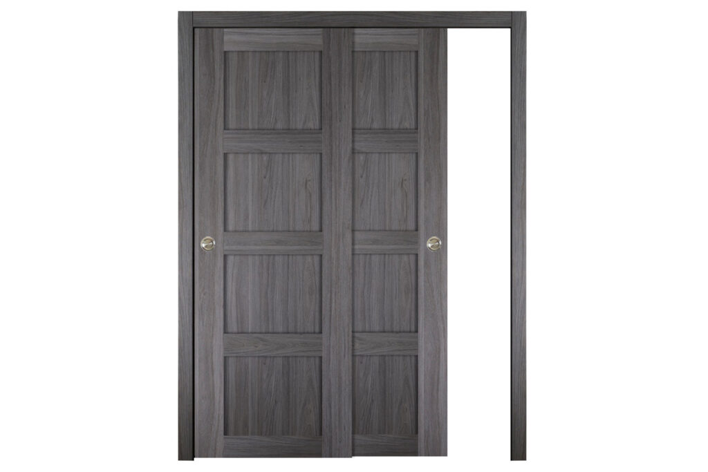 Nova Italia Stile 4 Lite Swiss Elm Laminate Interior Door - Bypass Door