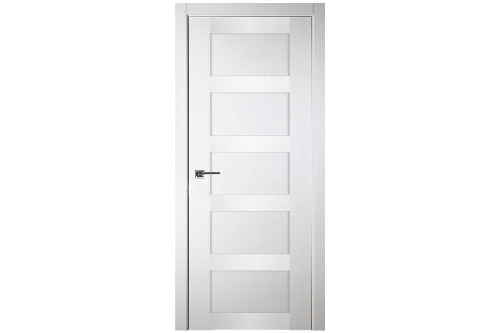 Nova Italia Stile 5 Lite Alaskan White Laminate Interior Door - Single Door