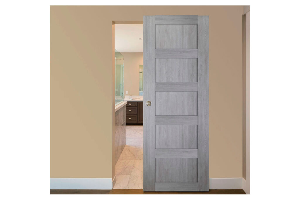 Nova Italia Stile 5 Lite Light Grey Laminate Interior Door - Magic Door