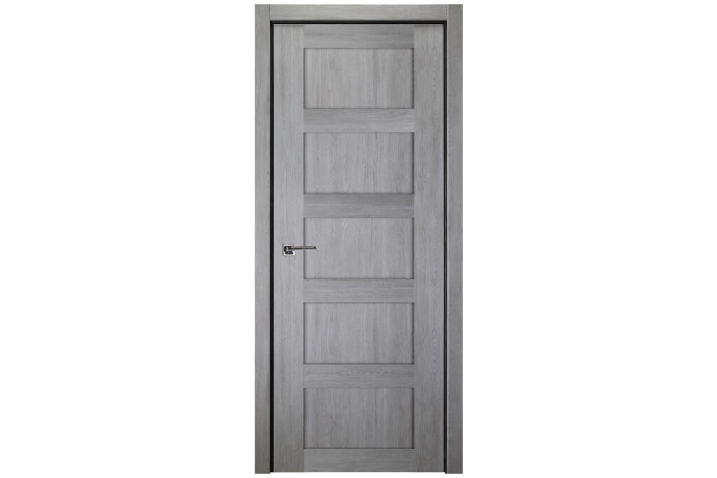 Nova Italia Stile 5 Lite Light Grey Laminate Interior Door - Single Door