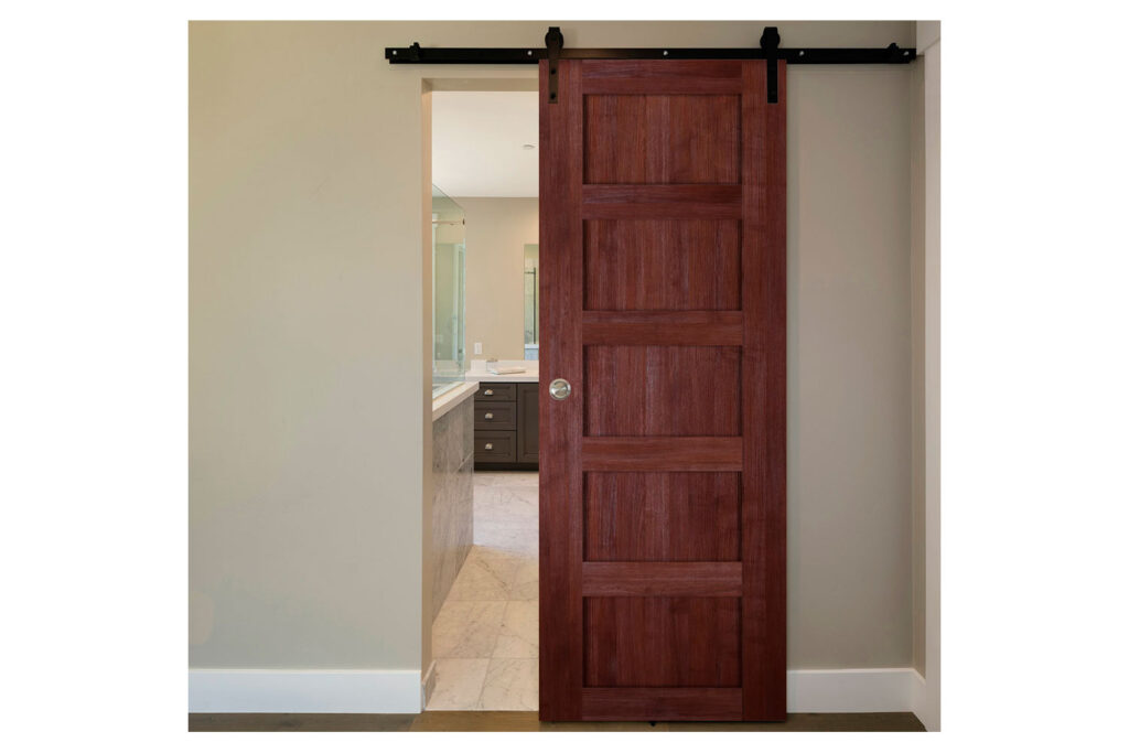 Nova Italia Stile 5 Lite Prestige Brown Laminate Interior Door - Barn Door