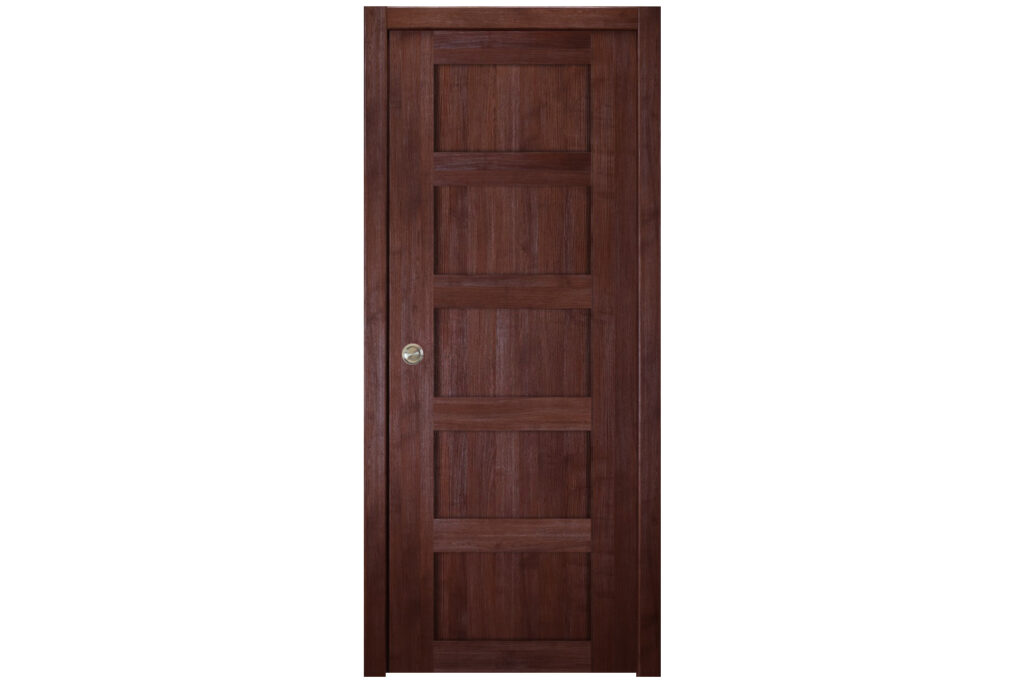 Nova Italia Stile 5 Lite Prestige Brown Laminate Interior Door - Single Pocket