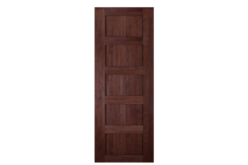 Nova Italia Stile 5 Lite Prestige Brown Laminate Interior Door - Slab