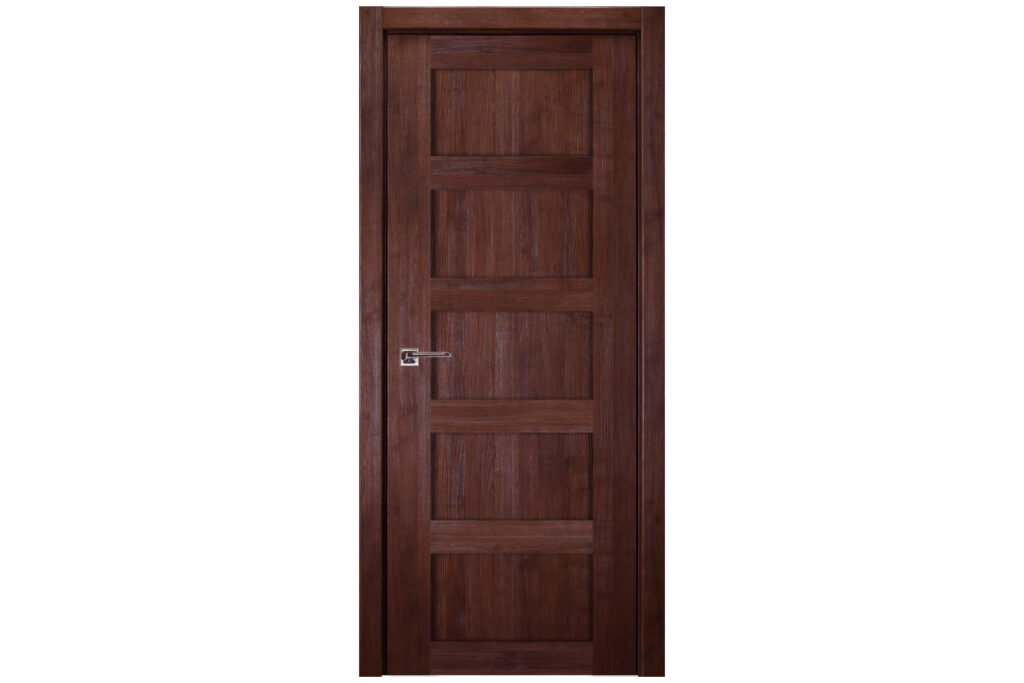 Nova Italia Stile 5 Lite Prestige Brown Laminate Interior Door - Single Door
