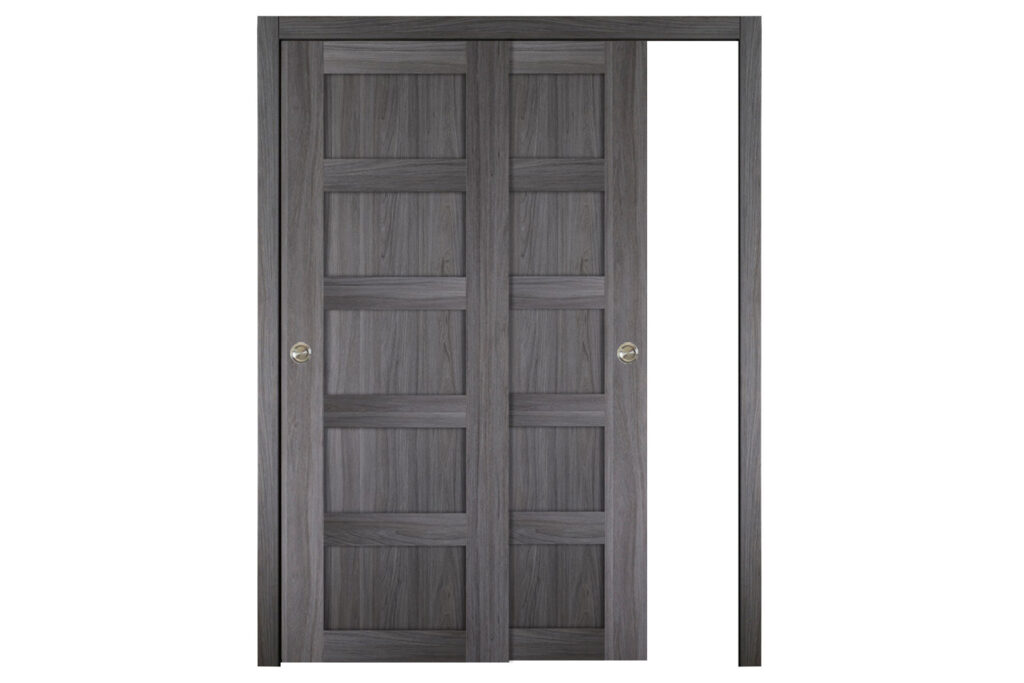 Nova Italia Stile 5 Lite Swiss Elm Laminate Interior Door - Bypass Door